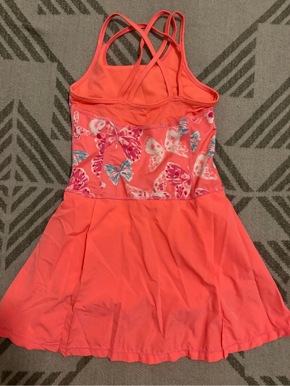 Coral Butterfly Girl’s Tennis Dress